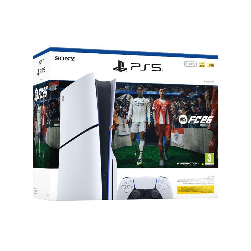 Sony PlayStation 5 (PS5) Slim Console Disk With EA FC 26 Voucher Bundle Sony PlayStation 5 (PS5) Slim Console Disk With EA FC 26 Voucher Bundle